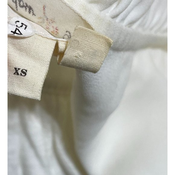 Meadow Rue Sleeveless Top Ruffle Trim Cream Cotton Modal Size XS Extra Small - Picture 5 of 8